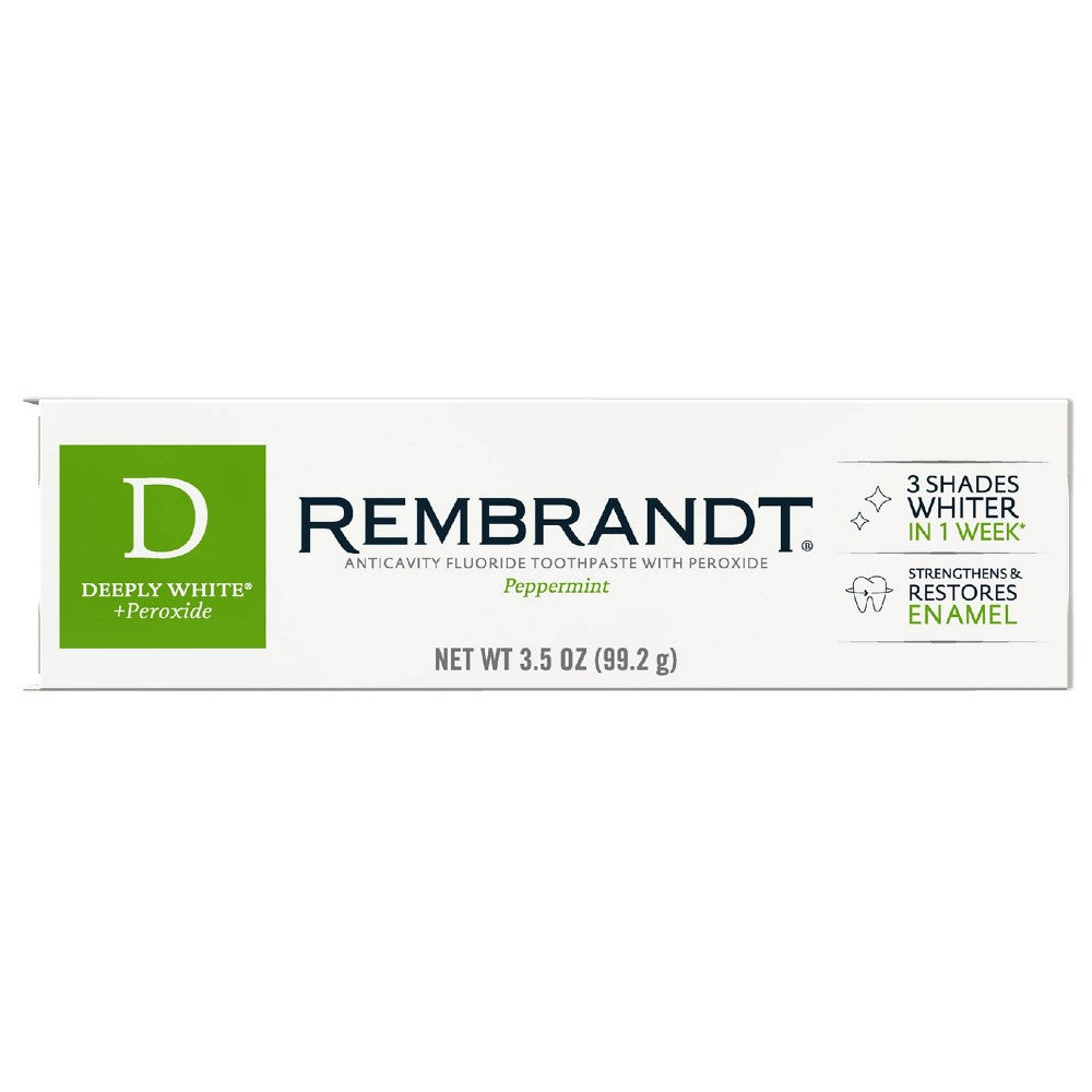 Rembrandt Deeply White & Peroxide Whitening Toothpaste - Peppermint