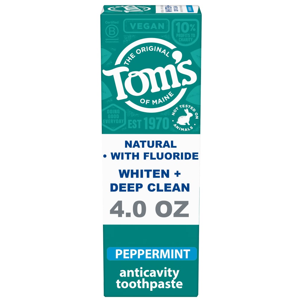 Tom's of Maine Whiten Plus Deep Clean Whitening Toothpaste With Peppermint Flavor