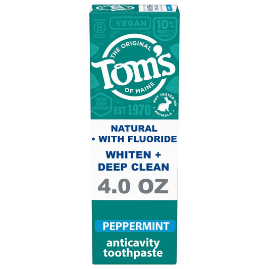Tom's of Maine Whiten Plus Deep Clean Whitening Toothpaste With Peppermint Flavor