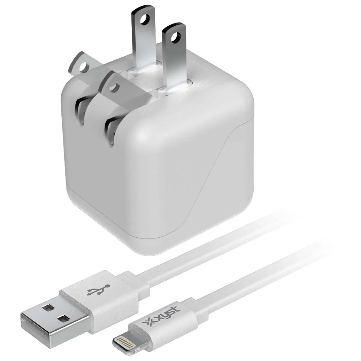 Xyst 2.4-Amp Dual USB Wall Charger With 4Ft Lightning Cable - Trustymall