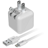 Xyst 2.4-Amp Dual USB Wall Charger With 4Ft Lightning Cable - Trustymall