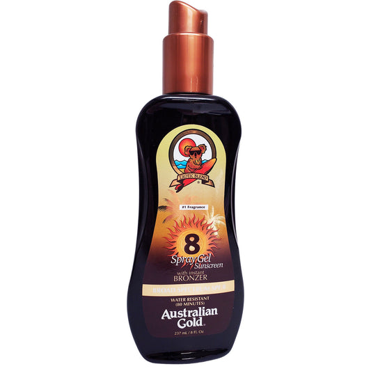Australian Gold Spray Gel Sunscreen With Instant Bronzer SPF 8