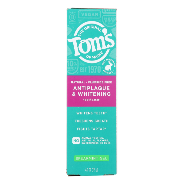 Tom's Of Maine Antiplaque & Whitening Spearmint Gel Toothpaste