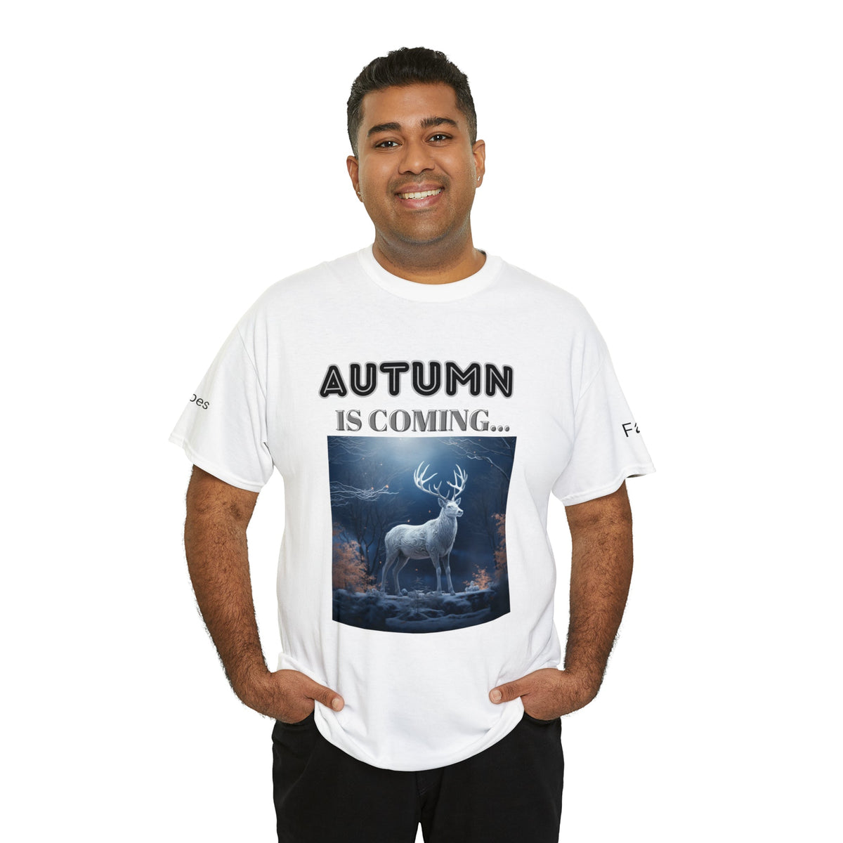 Autumn is coming: Fall Vibes T-shirts | Deer Drinking Brook Leaves Cha