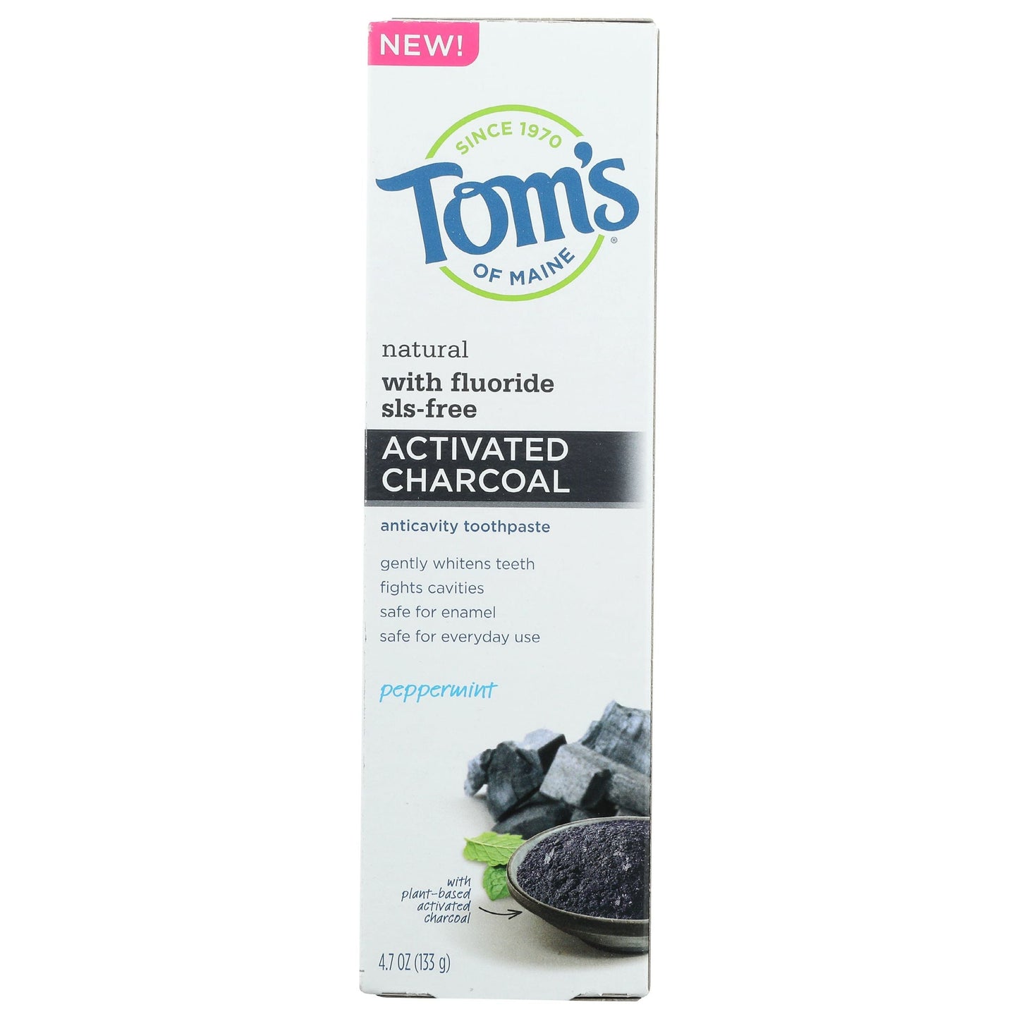 Tom's of Maine Toothpaste Activated Charcoal Peppermint