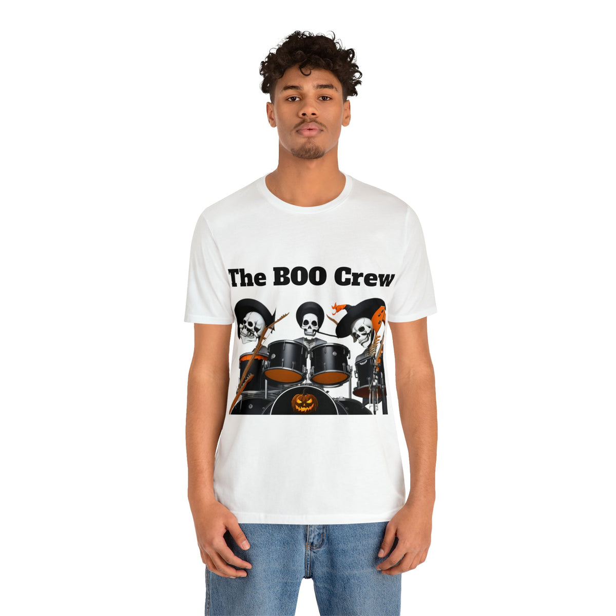 Halloween Boo Crew Skeletons Rock Band Unisex Jersey Short Sleeve Men'