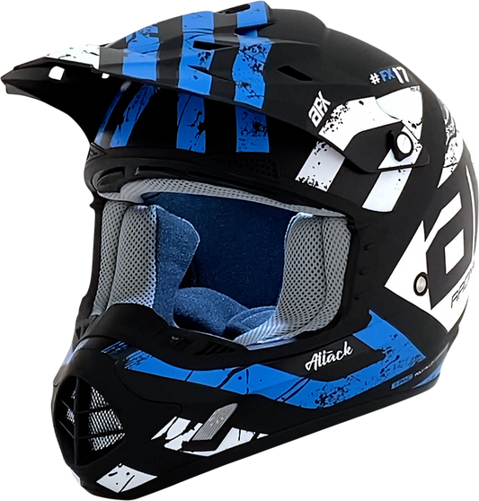 AFX FX-17 Helmet - Attack - Matte Blue/Black - XL 0110-7164
