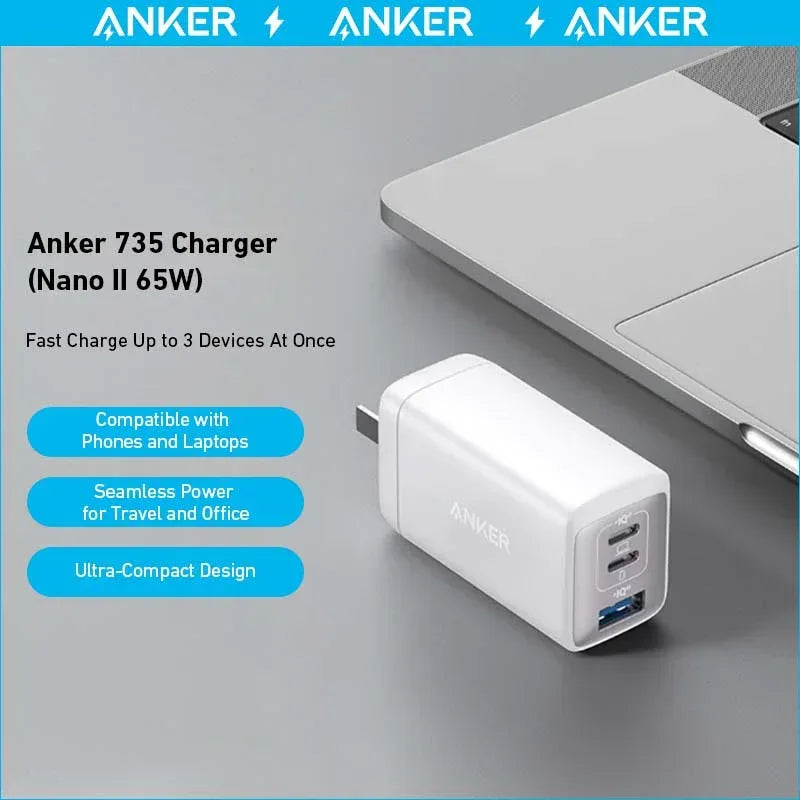 Anker <b>735</b> Charger (Nano II 65W) (2-Pack) - Trustymall