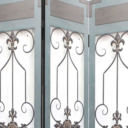 1 x 60 x 72 Blue Wood Metal  Screen