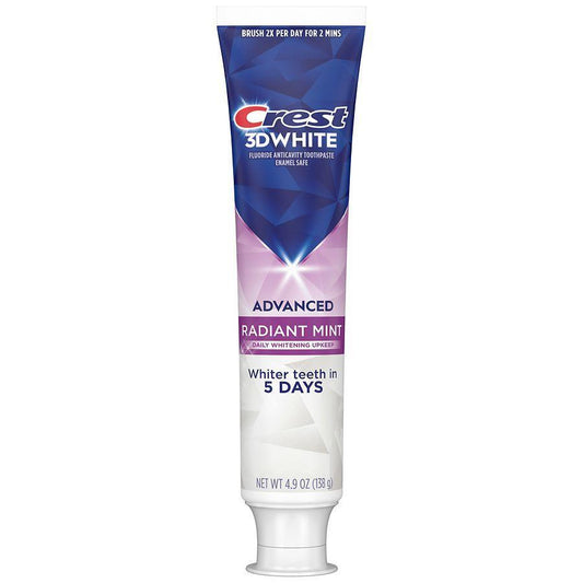 Crest 3D White Advanced Teeth Whitening Toothpaste Radiant Mint