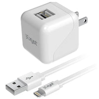 Xyst 2.4-Amp Dual USB Wall Charger With 4Ft Lightning Cable - Trustymall