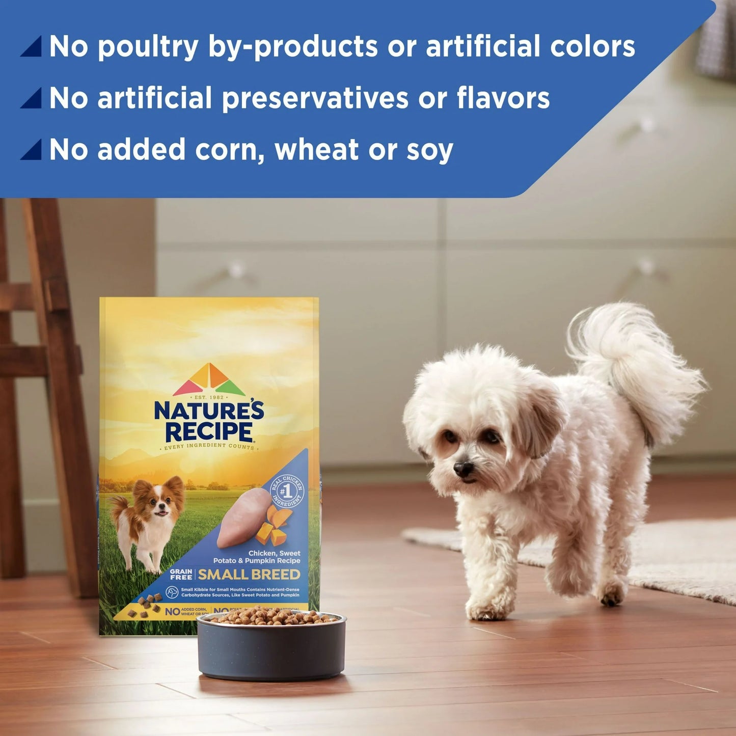 Nature′s Recipe Small Breed Grain Free Chicken, Sweet Potato & Pumpkin Dry Dog Food