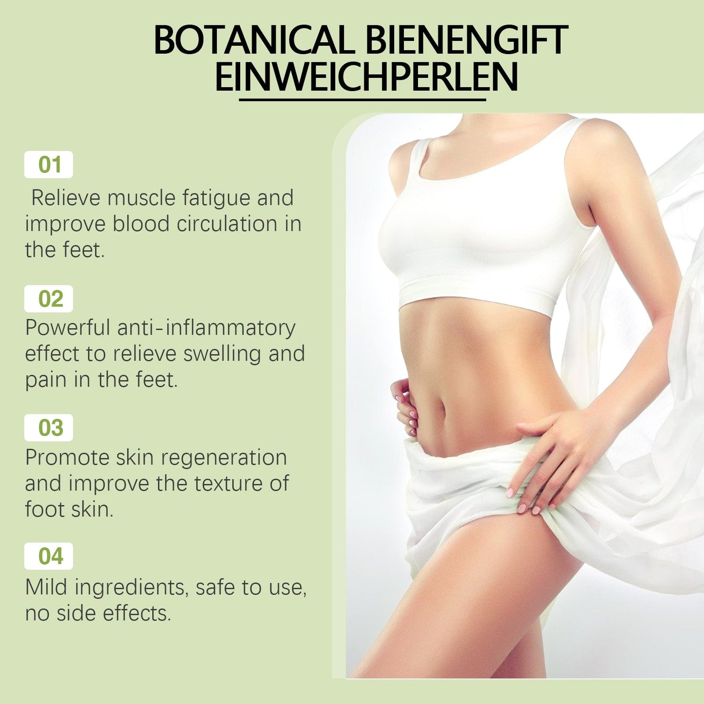 Bee Venom Foot Foam Beads Slimming Body Firming Body Relaxing Moisturizing Clean Foot Foam Beads