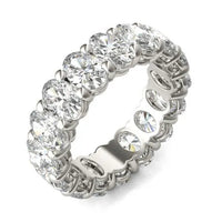 5 5/8 CTW Oval Lab Grown Diamond Couture Classic Eternity Ring 14K