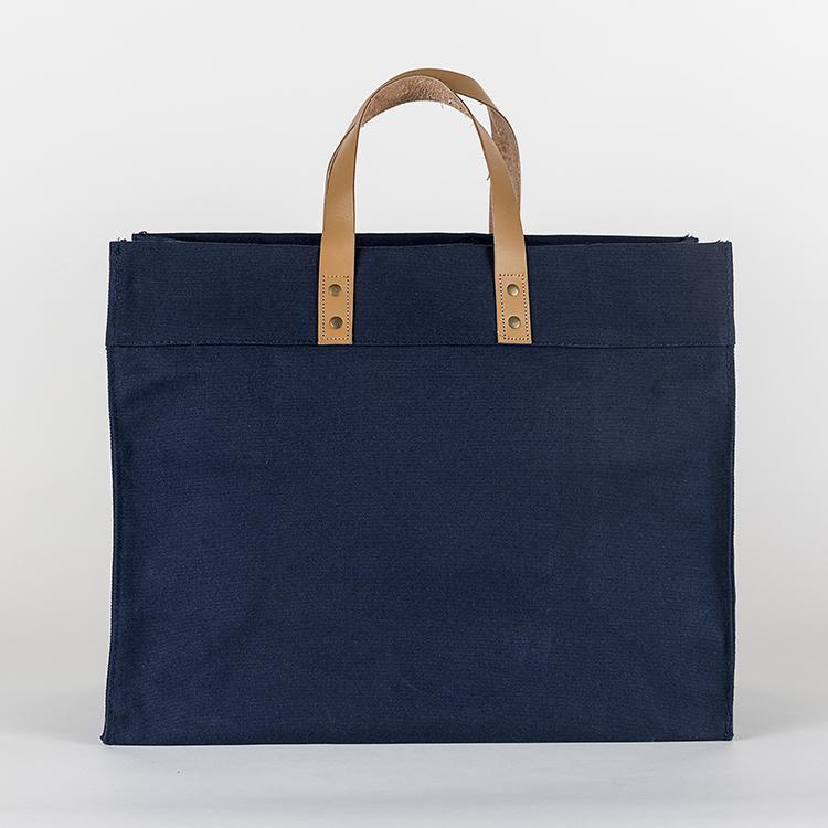 Box Tote Bag Canvas and Leather - Trustymall