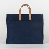 Box Tote Bag Canvas and Leather - Trustymall