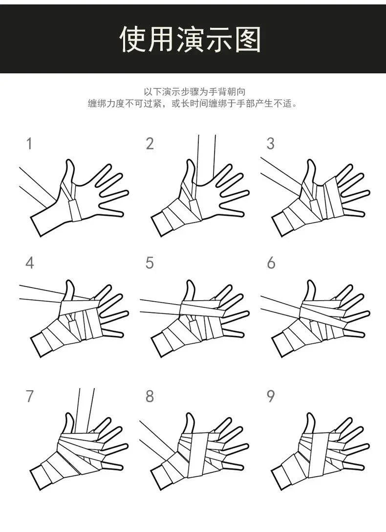 2PCS 1.5/2/3/5M Boxing Training Bandages Cotton Sports Bandages Sanda Kick Boxing Mma Hand Gloves Wraps Belt Boxing Sports Strap