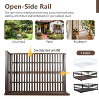 Acacia Wood Porch Swing Bed for Outdoor with Hemp Ropes - Full Size