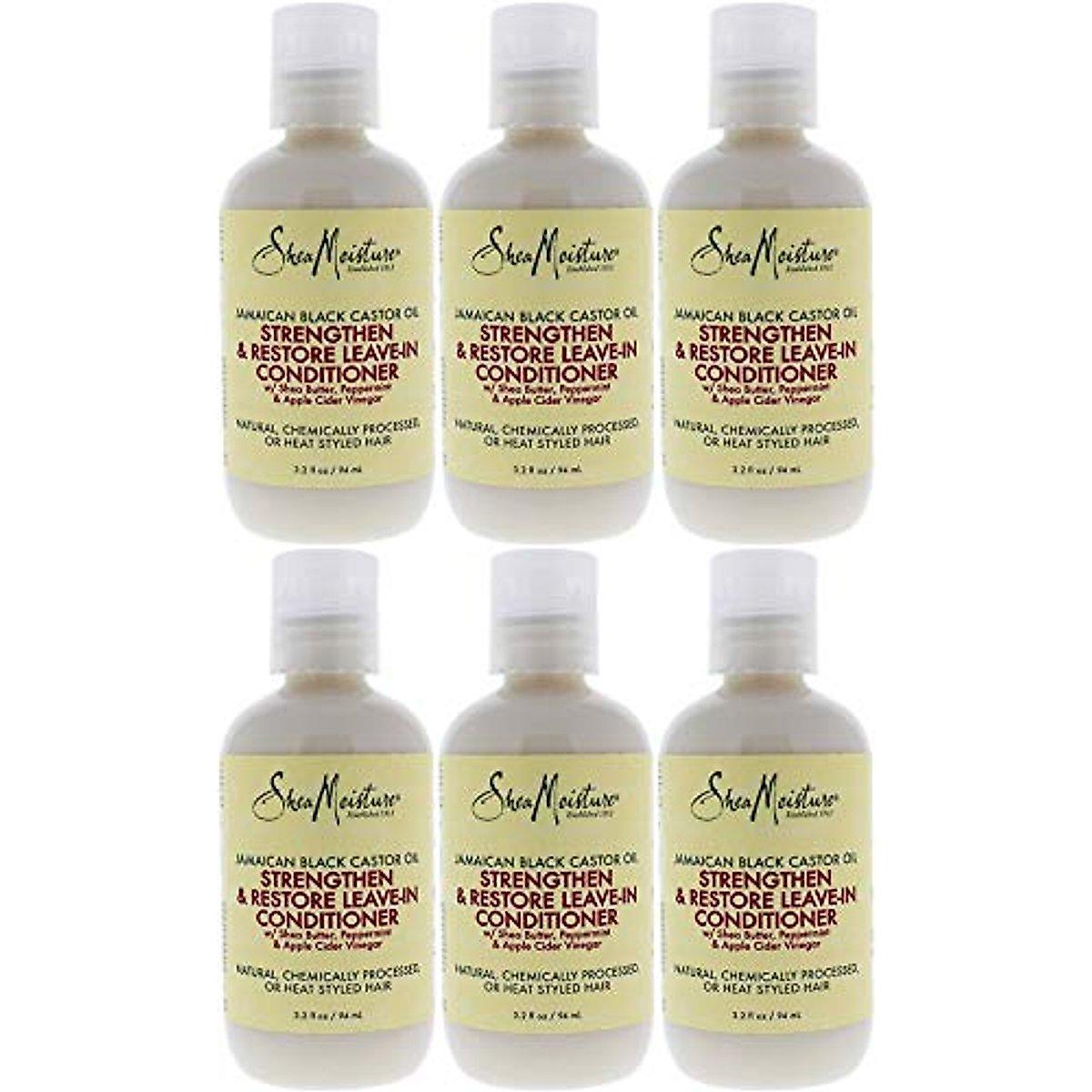 SheaMoisture Jamaican Black Castor Oil, Strengthen & Restore Leave-In Conditioner, 3.2 Fl Oz (54 Ml)