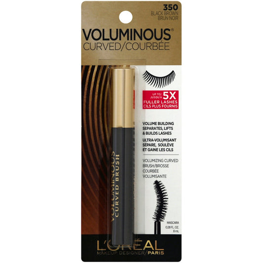 L'Oreal L'Oréal Paris Voluminous Curved Brush Mascara 350 Black Brown 8mL