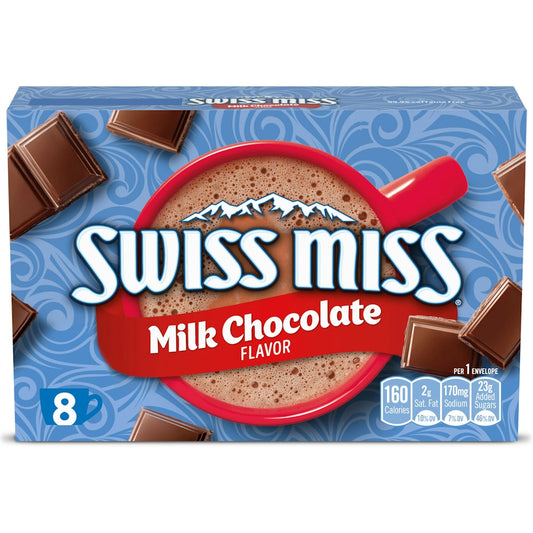 Swiss Miss Hot Cocoa Mix, Milk Chocolate Flavor, 8 Pack