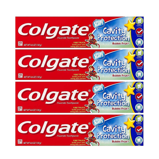 Colgate Kids Toothpaste With Fluoride Anti-Cavity & Cavity Protection Mild Bubble Fruit Flavor