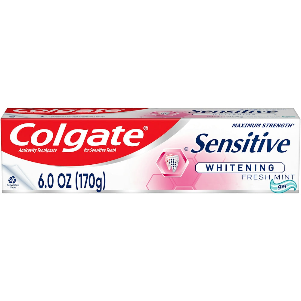 Colgate Sensitive Toothpaste Maximum Strength With Whitening - Fresh Mint Gel - 6oz