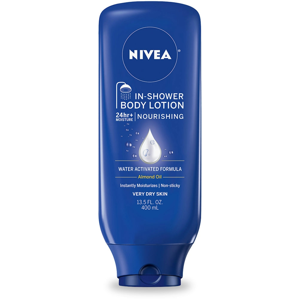 Nivea Nourishing Almond Oil In Shower Body Lotion 13.5 Fl. Oz. Bottle