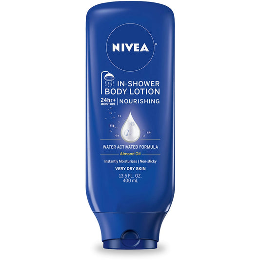 Nivea Nourishing Almond Oil In Shower Body Lotion 13.5 Fl. Oz. Bottle