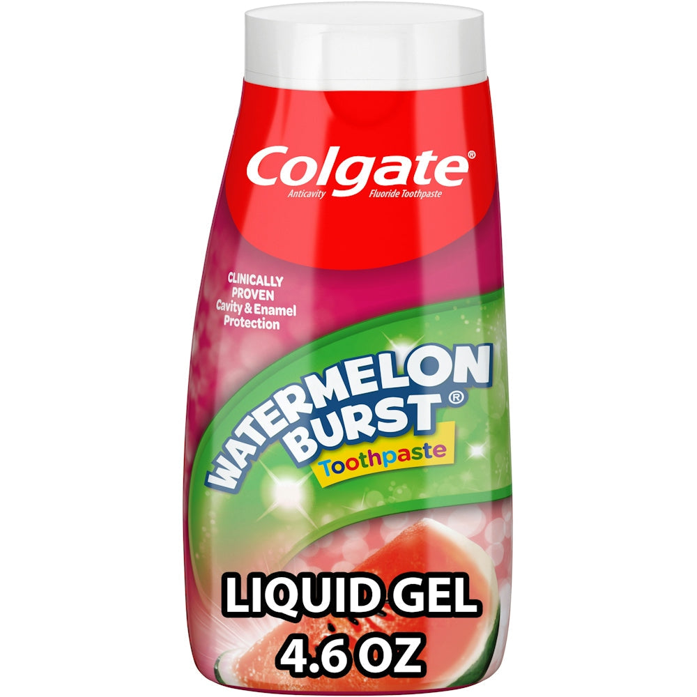 Colgate Kids Fluoride Toothpaste Liquid Gel Watermelon Burst - 4.6 Oz