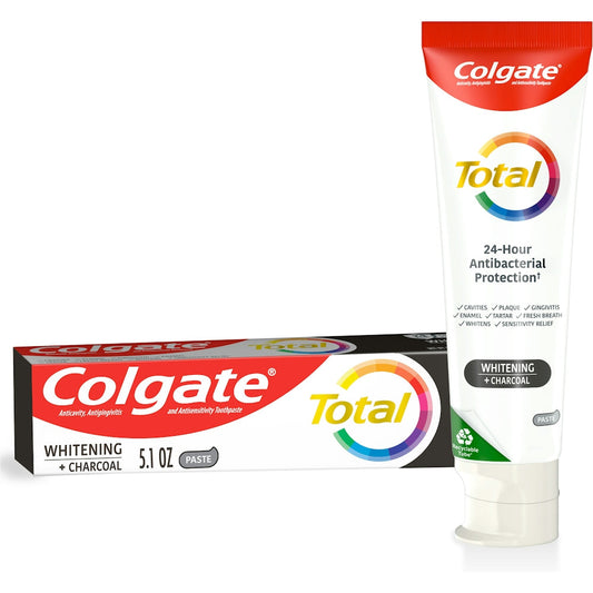 Colgate Total Whitening + Charcoal Toothpaste, 5.1 Oz