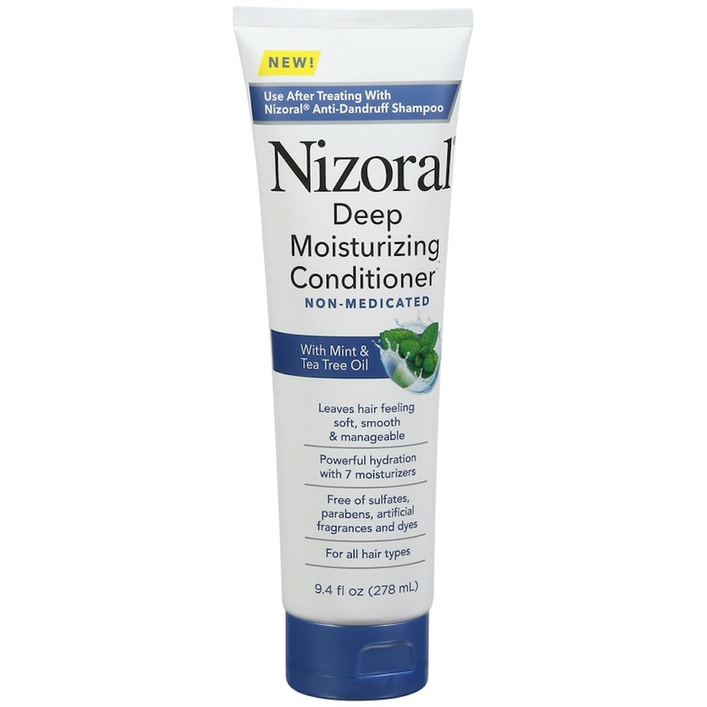 Nizoral Deep Moisturizing Conditioner With Mint & Tea Tree Oil For All Hair Types - Free Of Sulfates, Parabens, Artificial Fragrances And Dyes, 9.4 Oz