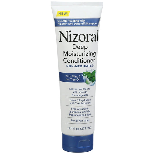 Nizoral Deep Moisturizing Conditioner With Mint & Tea Tree Oil For All Hair Types - Free Of Sulfates, Parabens, Artificial Fragrances And Dyes, 9.4 Oz