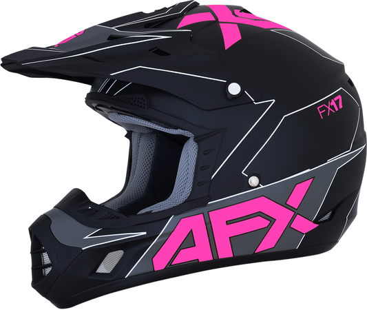 AFX FX-17 Helmet - Aced - Matte Black/Pink - XS 0110-6509