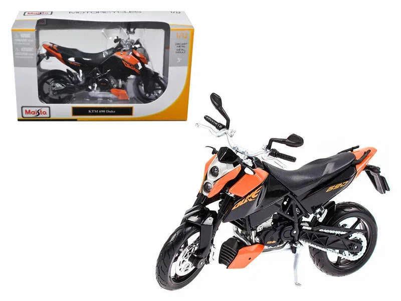 KTM 690 Duke Orange / Black Motorcycle 1/12 Diecast Model by Maisto - Trustymall