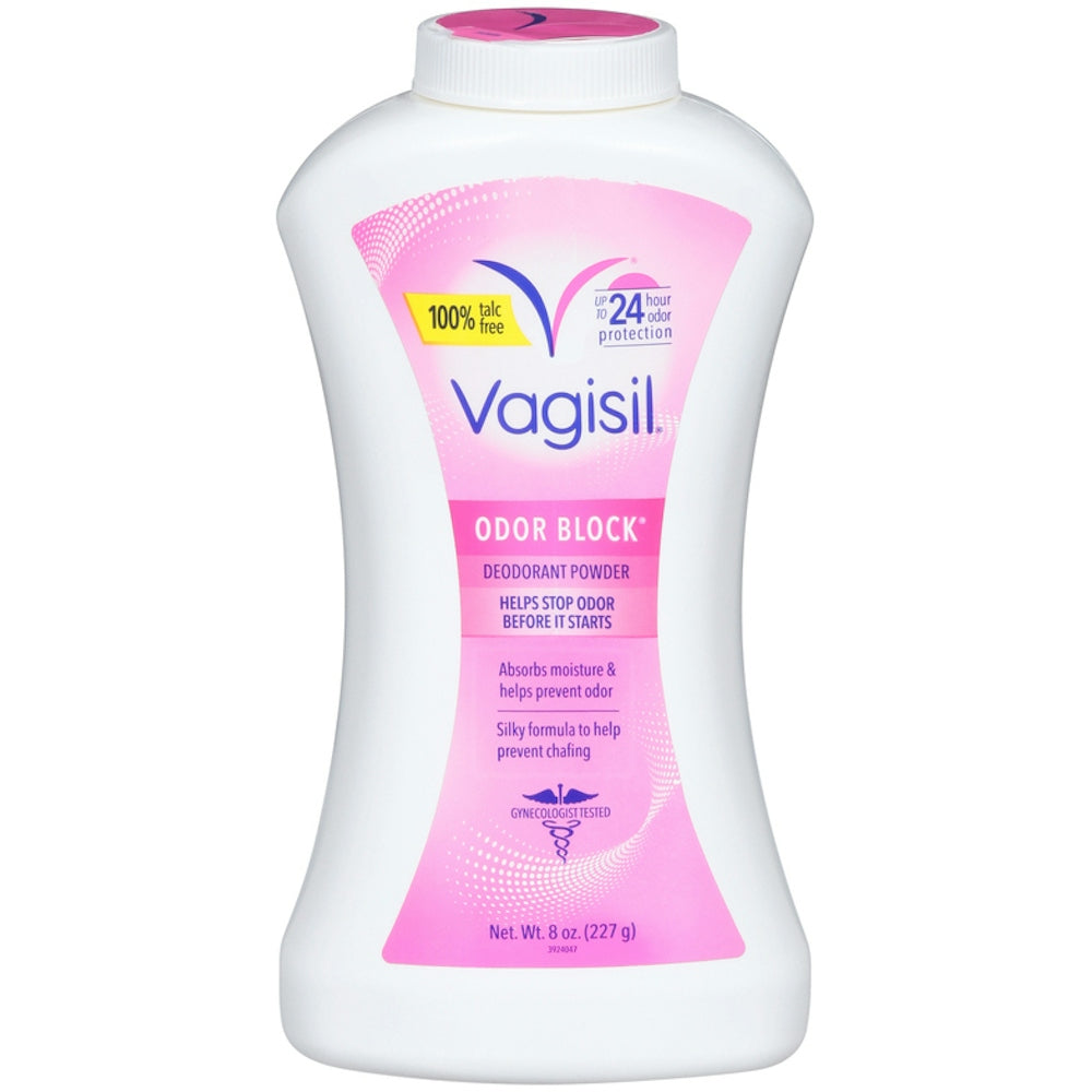 Vagisil Daily Intimate Deodorant Powder, With Patented Odor Block Protection And 100% Talc-Free, 8 Ounce