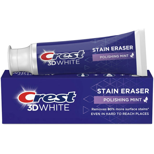 Crest 3D White Stain Eraser Toothpaste, Polishing Mint, 2.7 Oz