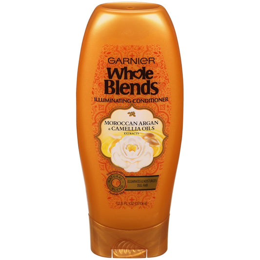 Whole Blends Garnier, Illuminating Conditioner, Moroccan Argan & Camellia Oils Extracts, 12.5 Fl Oz (370 Ml)