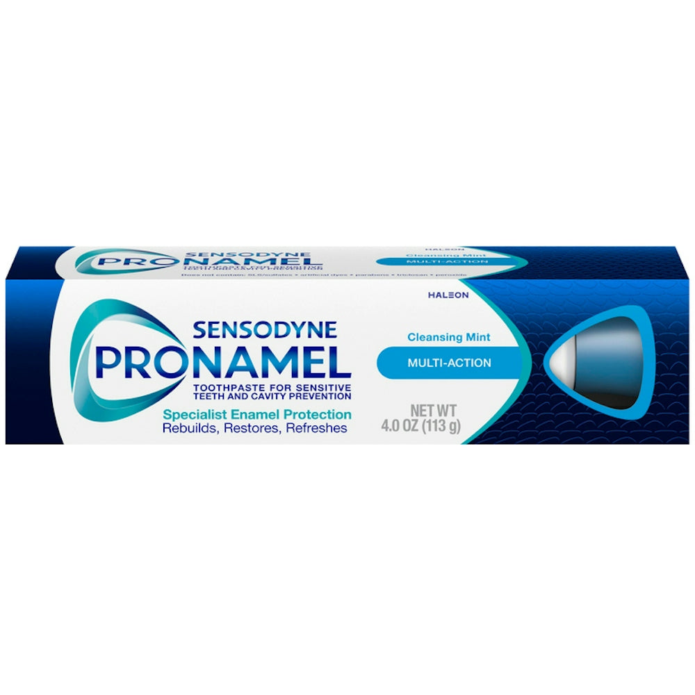 Sensodyne Pronamel Multi Action Enamel Toothpaste For Sensitive Teeth, Cleansing Mint 4 Ounces