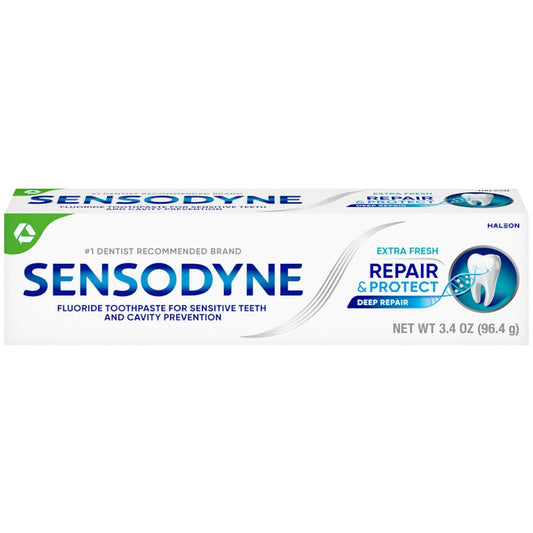 Sensodyne Repair & Protect Extra Fresh Fluoride Toothpaste For Sensitive Teeth, 3.4 Ounce