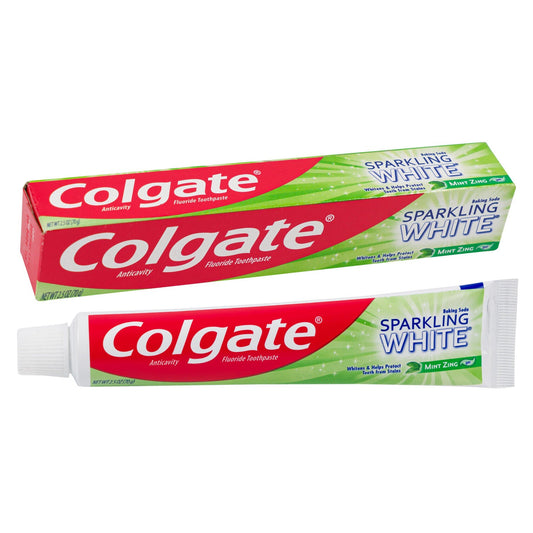 Colgate Toothpaste, Anticavity Fluoride, Sparkling White, Mint Zing, Gel