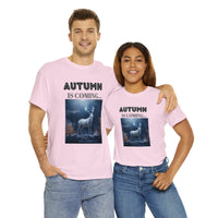 Autumn is coming: Fall Vibes T-shirts | Deer Drinking Brook Leaves Cha