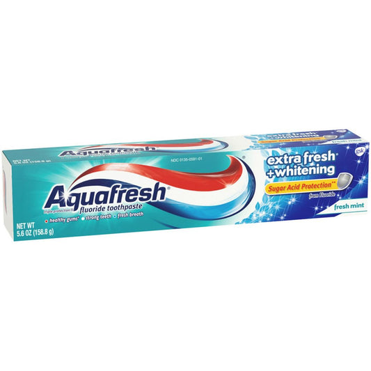 Aquafresh Extra Fresh Plus Whitening Fluoride Toothpaste For Cavity Protection Freshl Mint