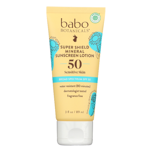 Babo Botanicals Sheer Mineral Sensitive Gentle Sunscreen Lotion - SPF 50 - 3 Fl Oz