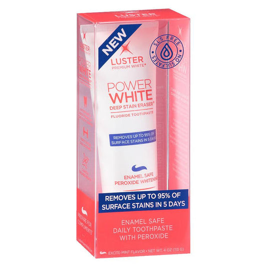 Luster Power White Deep Stain Eraser Toothpaste 4 Oz