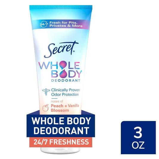 Secret Whole Body Aluminum Free Deodorant Invisible Cream Peach & Vanilla