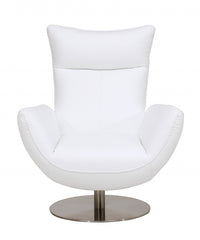 43inches Black Contemporary Leather Lounge Chair