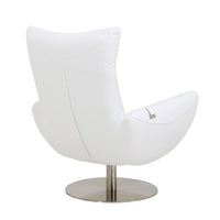 43inches Black Contemporary Leather Lounge Chair