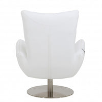 43inches Black Contemporary Leather Lounge Chair