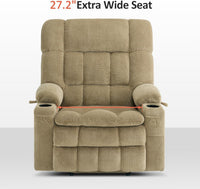 Large Dual Motor Power Lift Recliner Chair Massage Beige